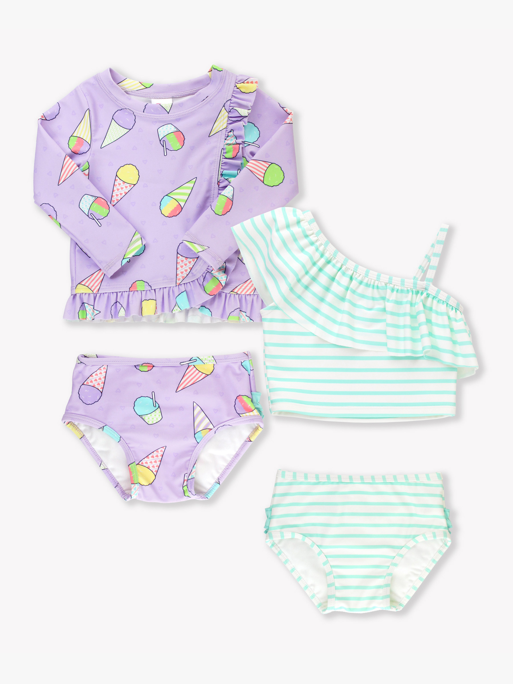 Snow Cones Ruffled LS RG & Tankini Mix N Match
