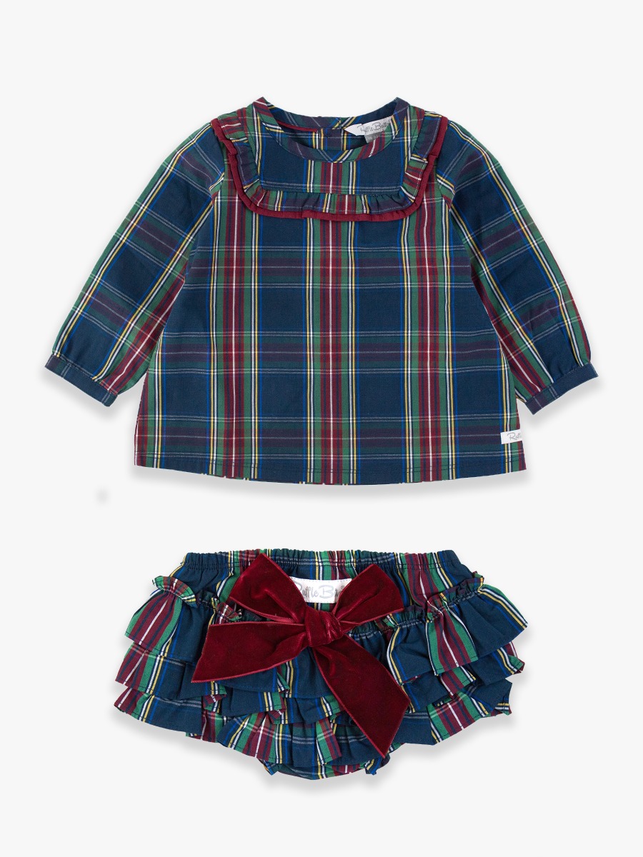 Winter Nights Plaid Top & RuffleButt Set