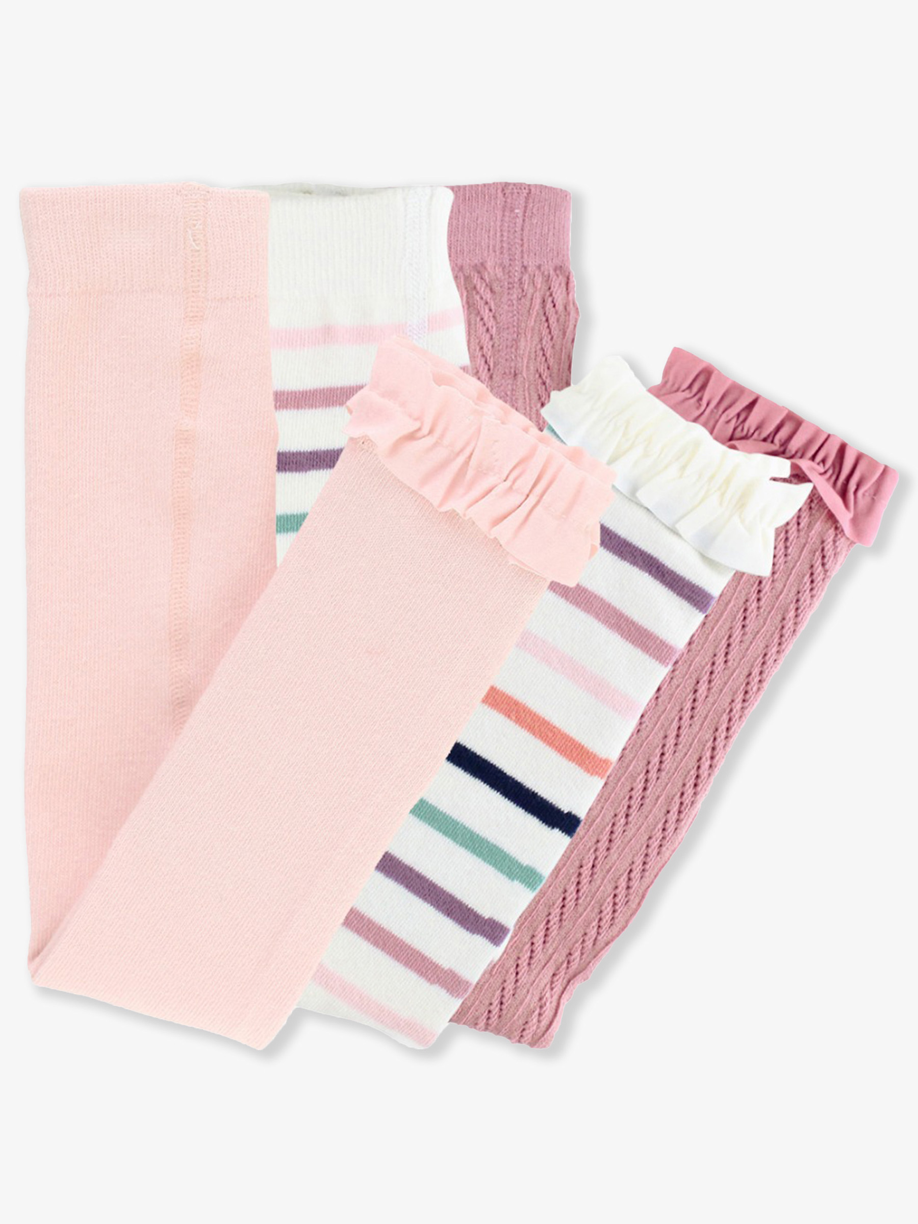 Ballet Pink/Rainbow/Wisteria Mauve Tight Set