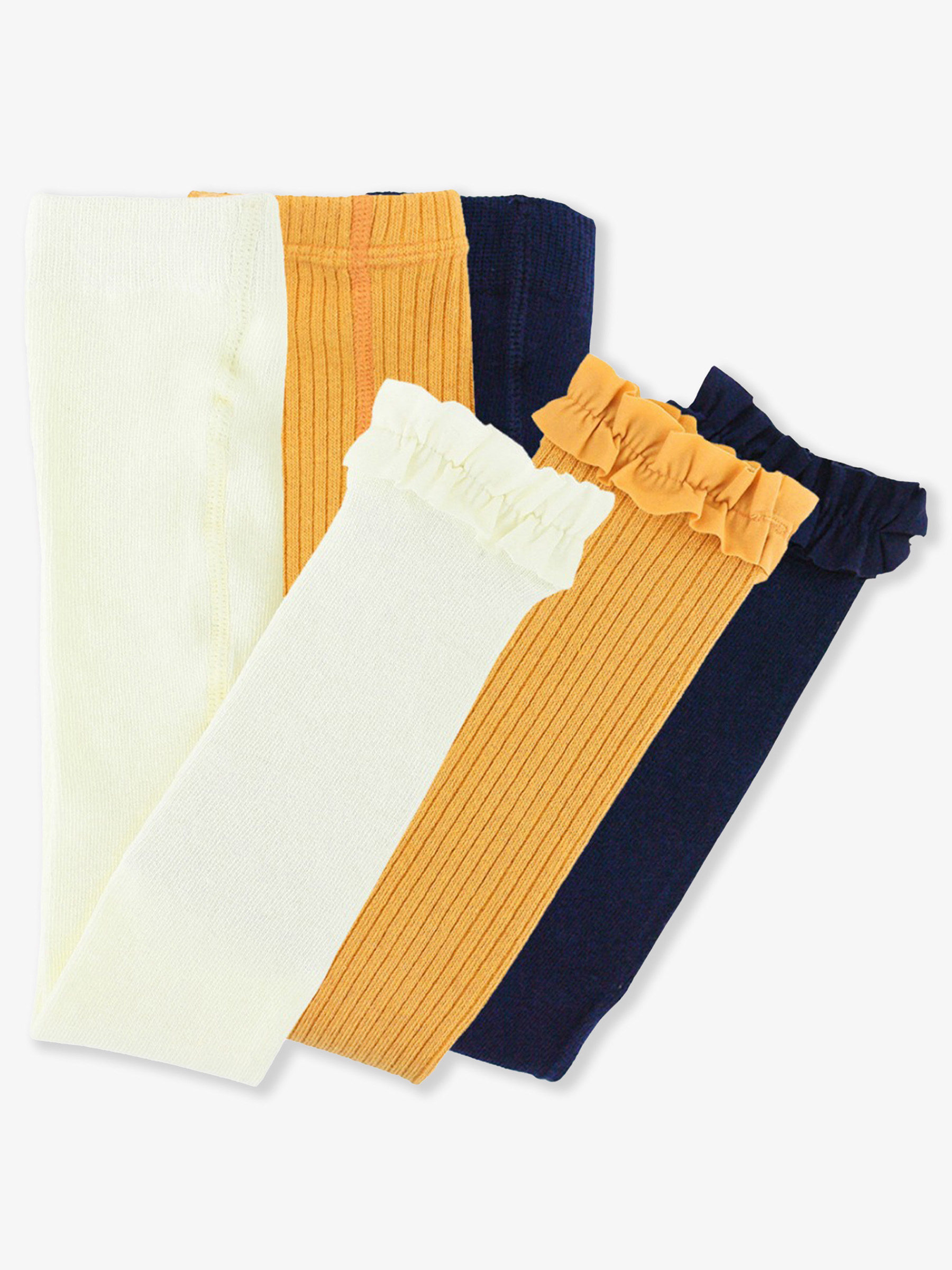 Ivory/Honey/Navy Tight Set