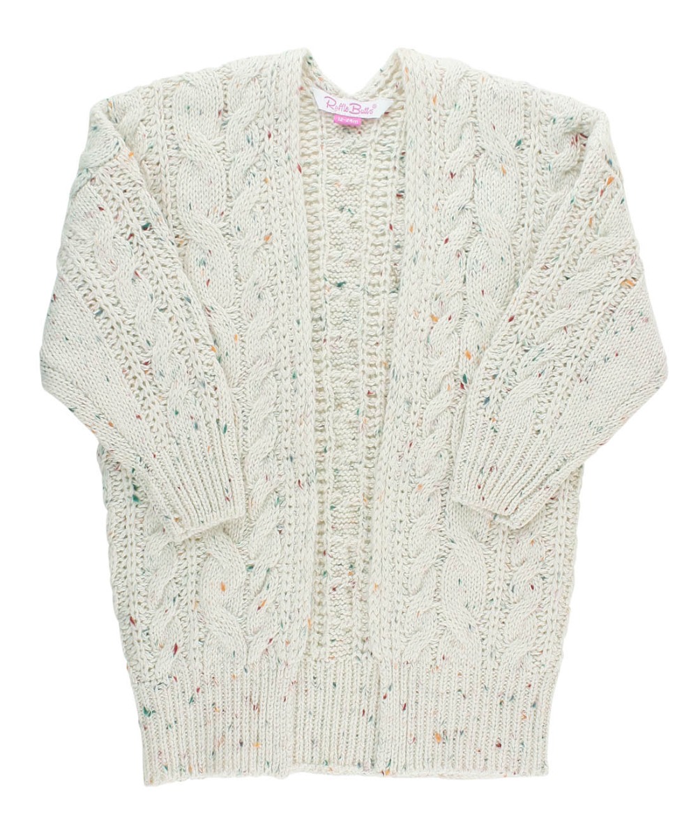 Women's Chunky Knit Open Cardigan | RuffleButts & RuggedButts