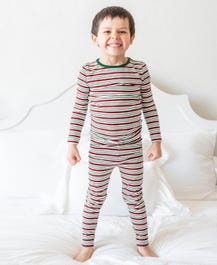 Peppermint Stripe Snuggly 2pc Pajamas