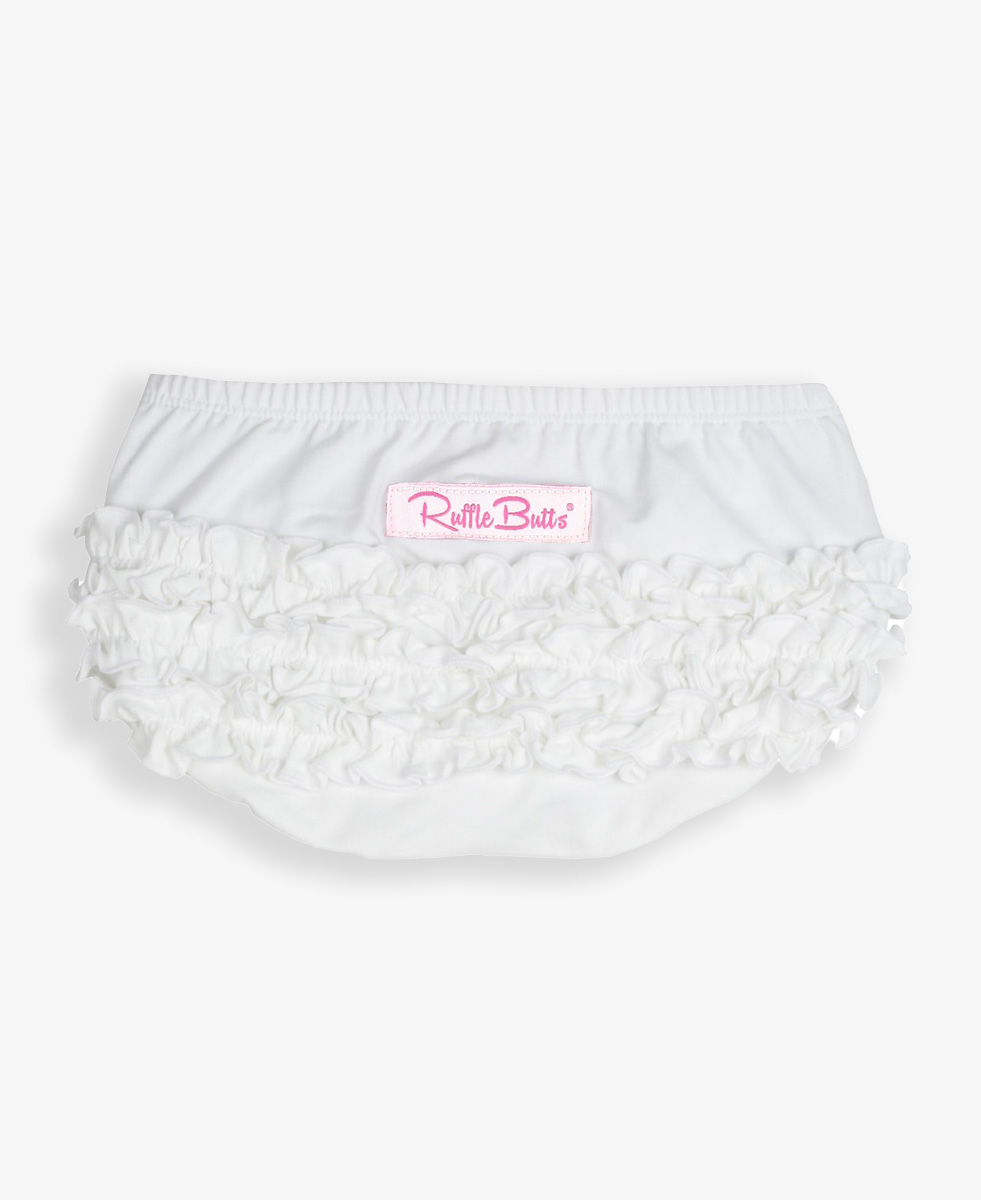White Knit RuffleButt Bloomer