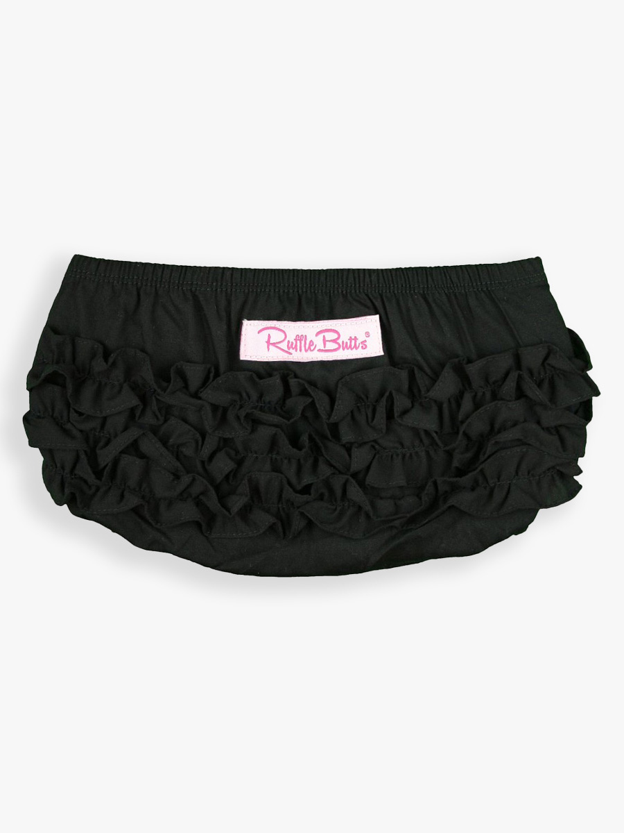 Black Woven RuffleButt Bloomer