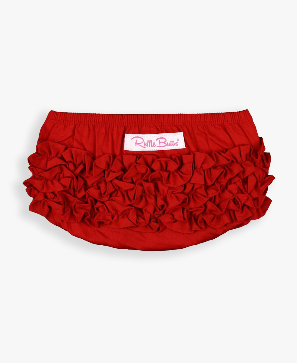 Red Woven RuffleButt Bloomer