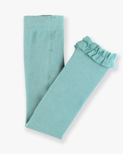 Antique Blue Footless Ruffled Tights