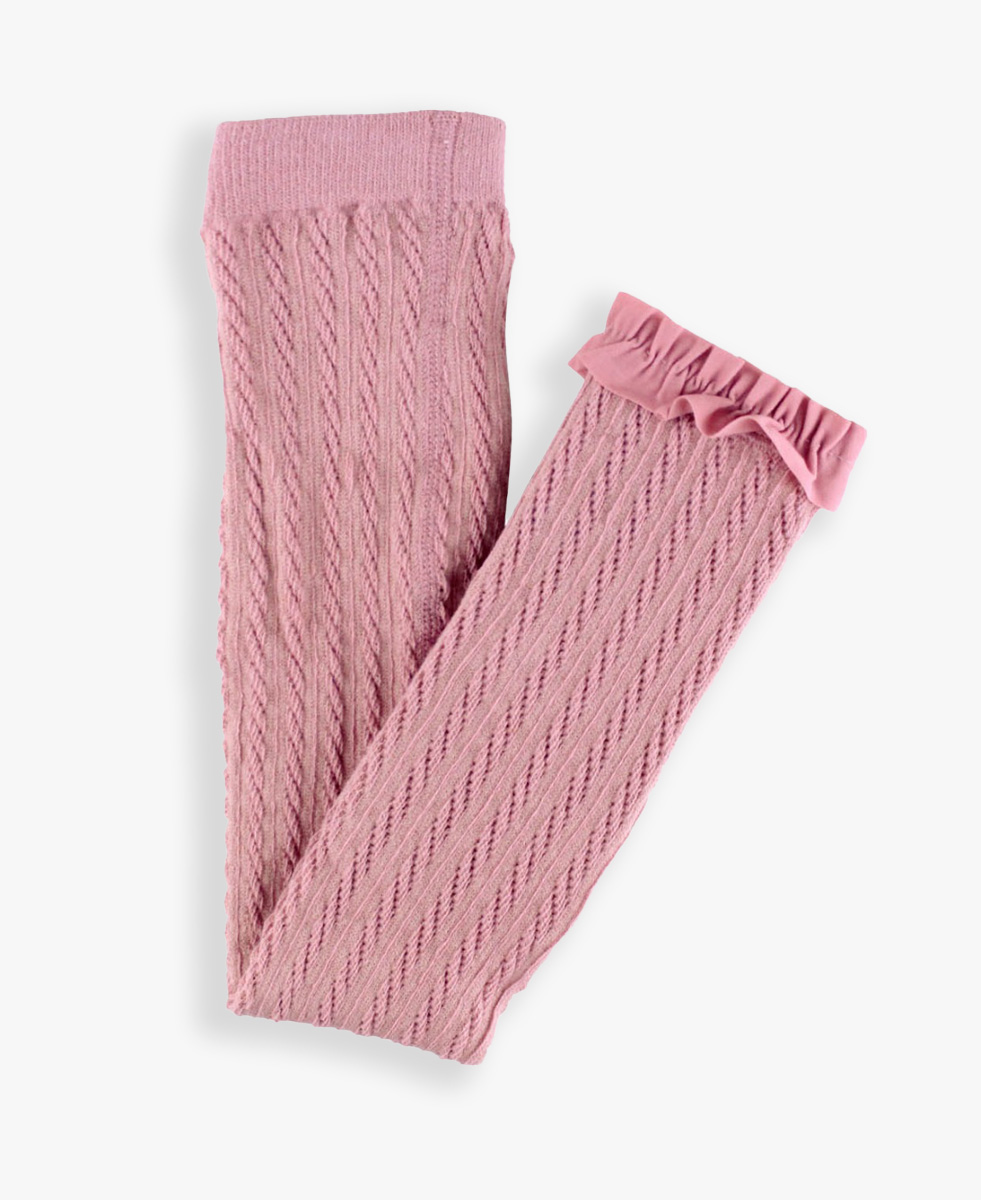 Wisteria Mauve Footless Ruffled Tights