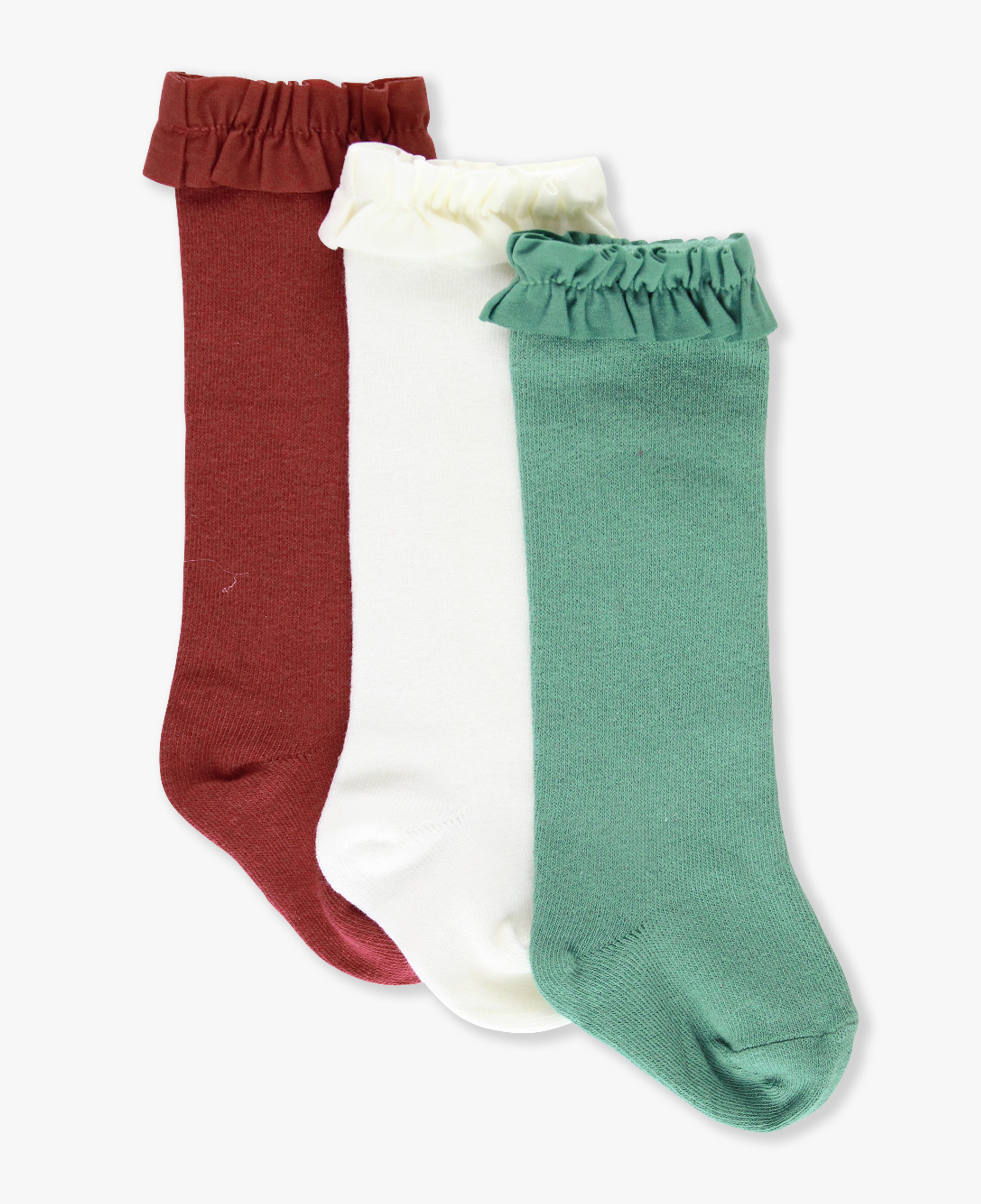Rosewood, Ivory & Spruce Knee High Socks