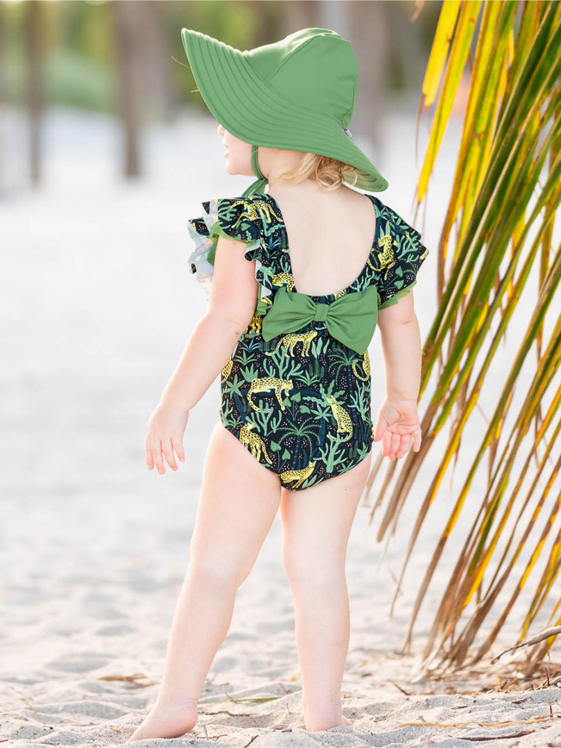 On Safari Butterfly Sleeve One Piece