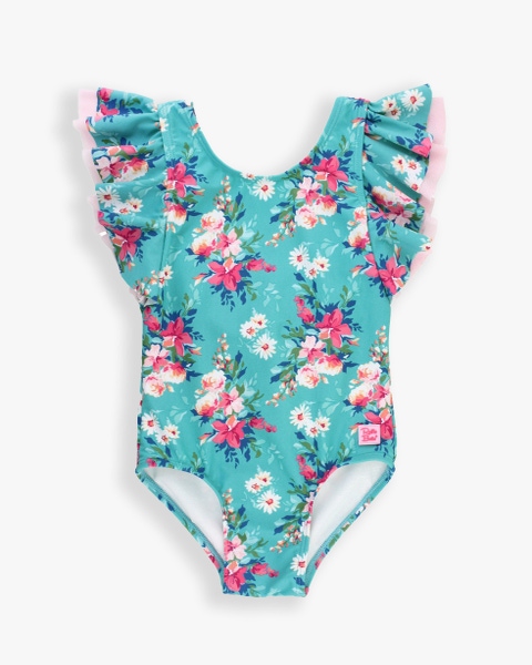 Fancy Me Floral Butterfly Sleeve One Piece