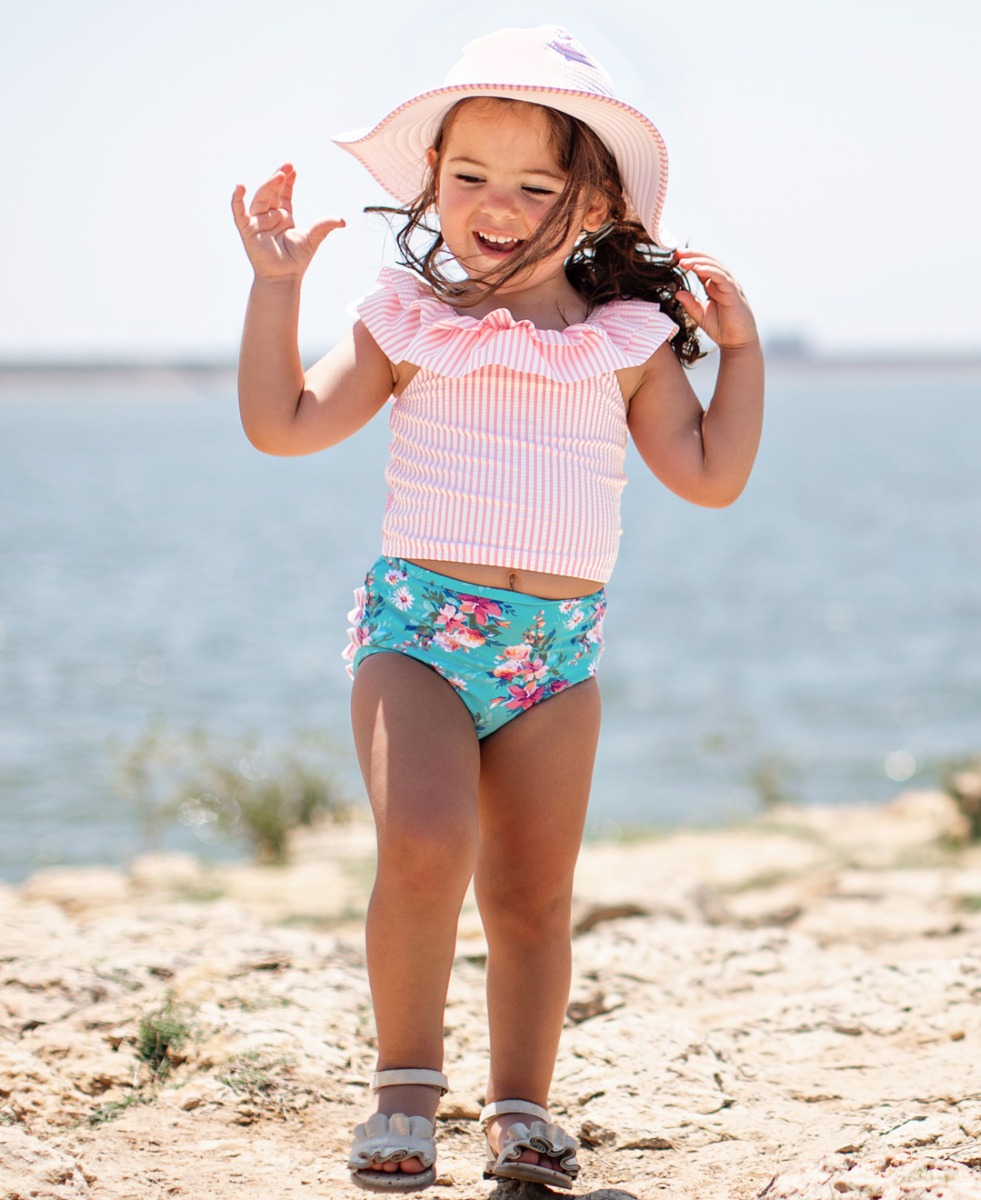 Fancy Me Floral Ruffled Tankini
