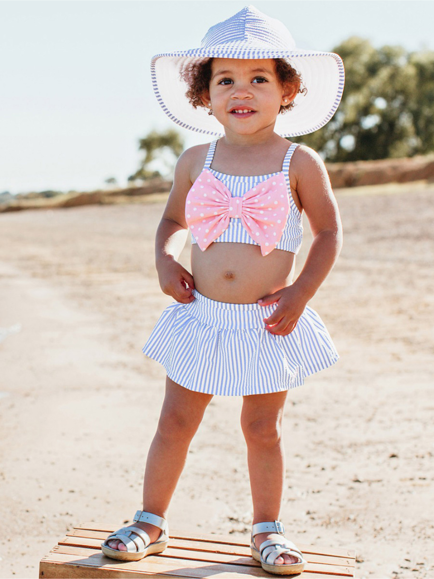 Fancy Me Floral Bow Skirted Bikini