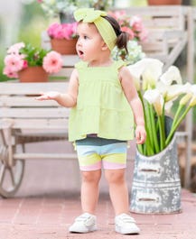 Lime Zest Tiered Tank Top