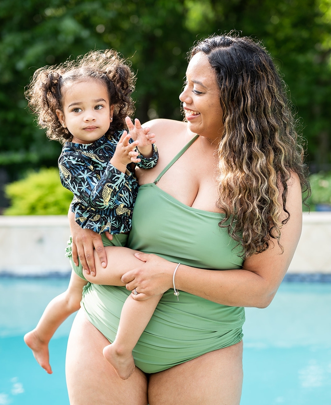 Rash Guard Bikini Swimsuit 6-12m RuffleButts Baby/Toddler Girls Pastel Floral Long Sleeve UPF 50 