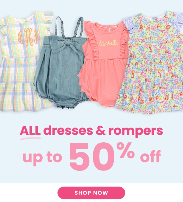 All Dresses & Rompers Up To 50% Off