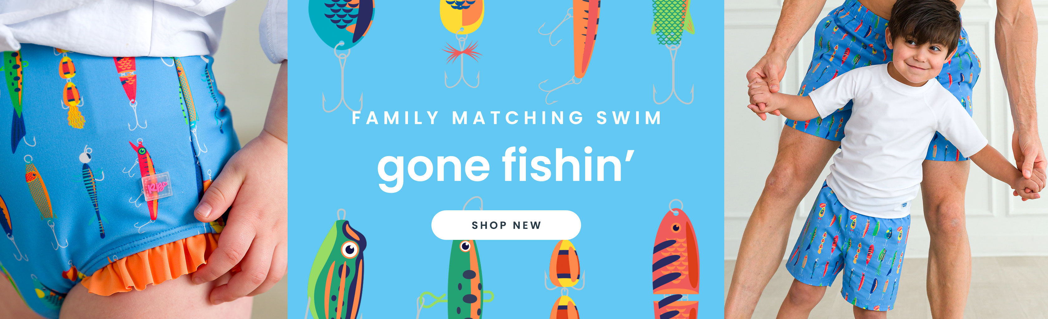 Family Matching Swim Gone Fishin Shop Now