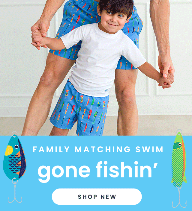 Family Matching Swim Gone Fishin Shop Now