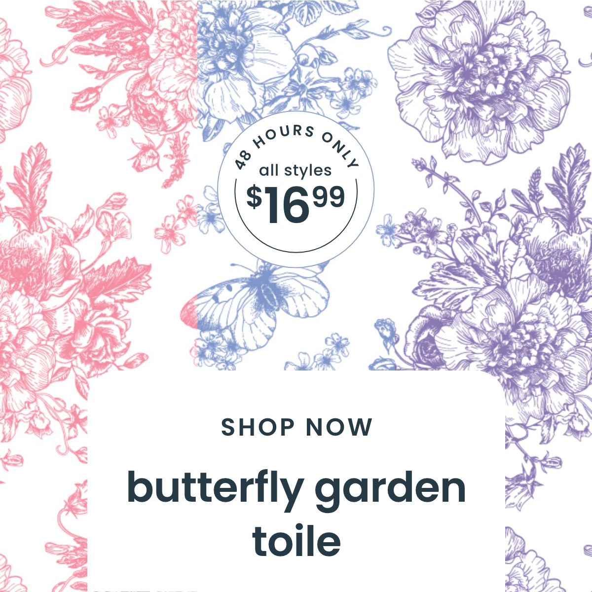 48 Hours Only All $16.99 - Butterfly Garden Toile Swim | Shop Sale