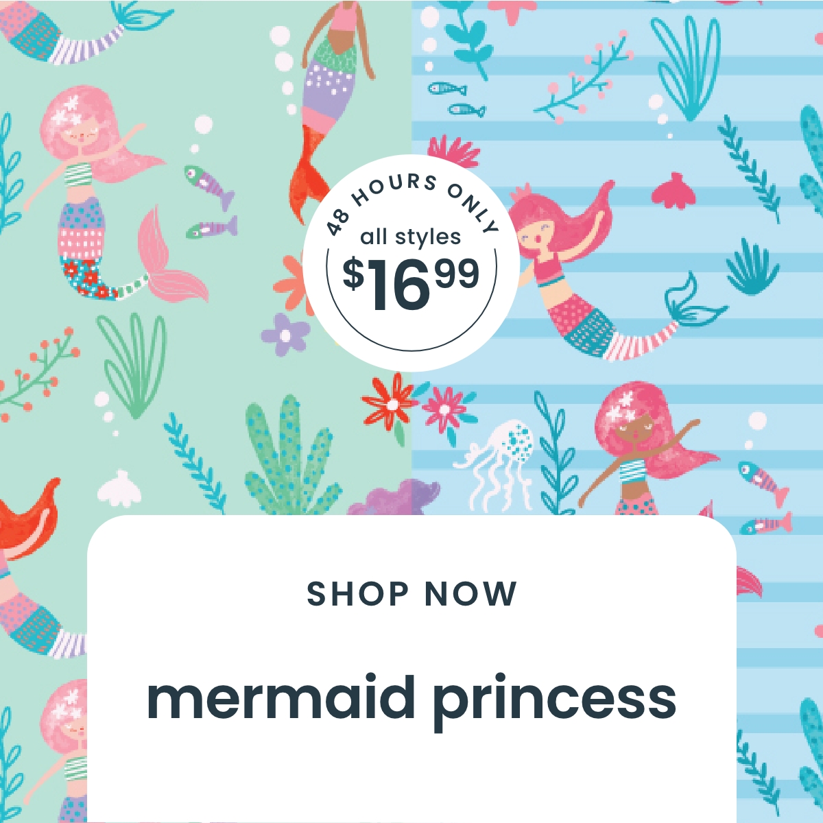 48 Hours Only $16.99 Mermaid Princess | Shop Sale