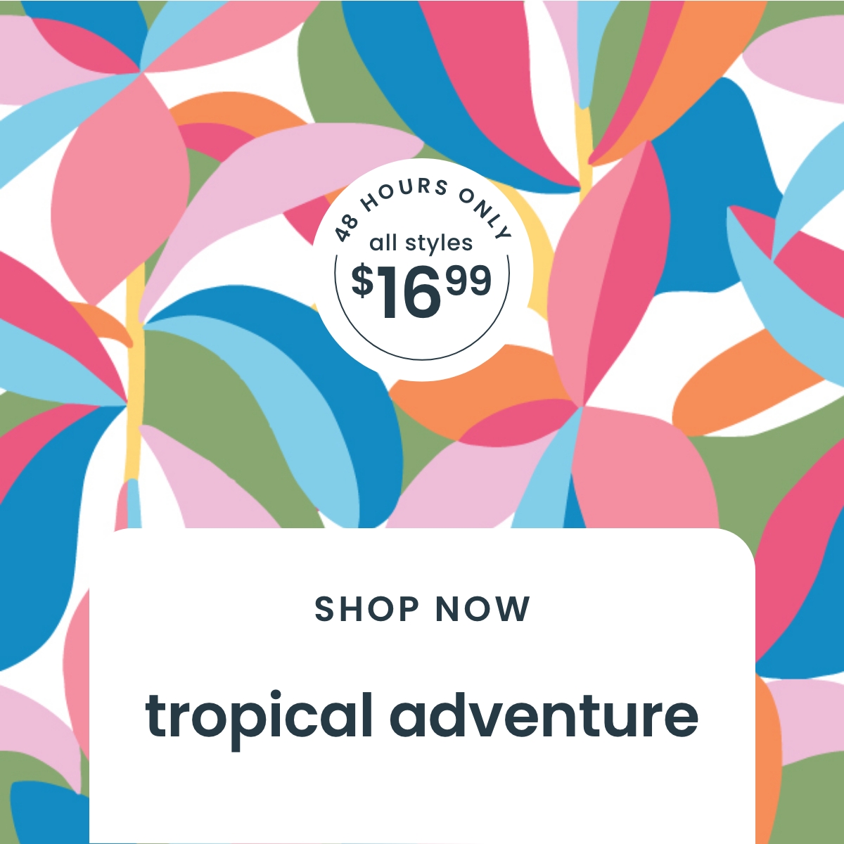 Tropical Adventure 48 Hours Only $16.99 | Shop Sale