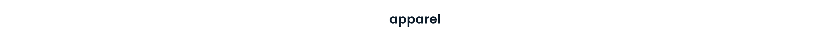 In a dark navy front it reads "Apparel"