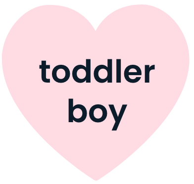 Light pink heart with dark text that reads "baby girl"