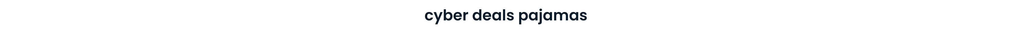 In a dark navy front it reads "Cyber Deals Pajamas"