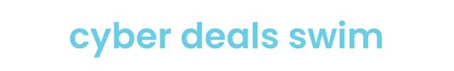 In blue front "Cyber Deals Swim"