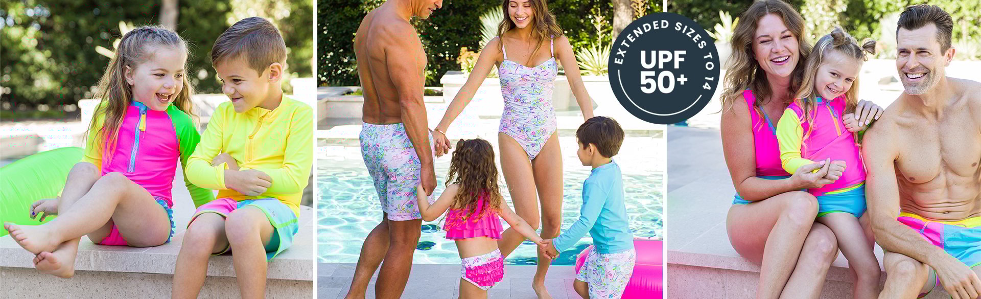 Neon Collection UPF50+ Extended Sizes Up to 14