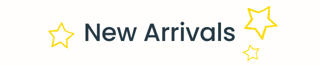 Text reads "new arrivals"