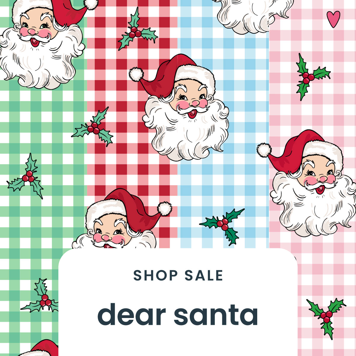Green, Red, Blue, & Pink Dear Santa Christmas Apparel & PJ Print - Shop Now
