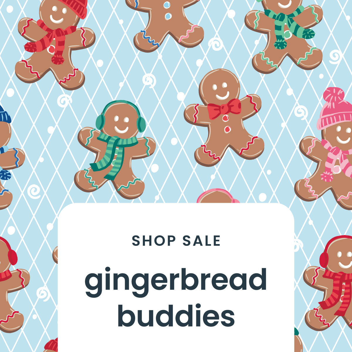 Gingerbread Buddies Christmas Apparel & PJ Print - Shop Now