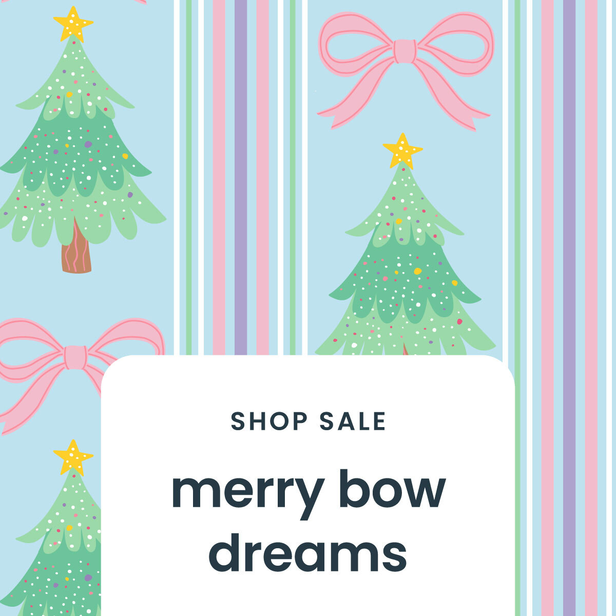Merry Bow Dreams Christmas Apparel & PJ Print - Shop Now