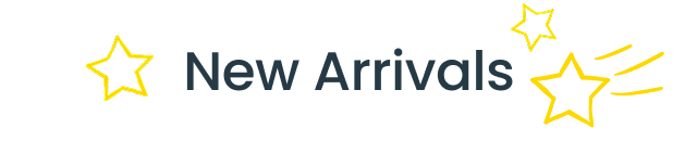 Text reads "new arrivals"