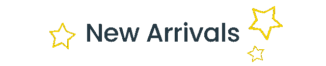 Text reads "new arrivals"