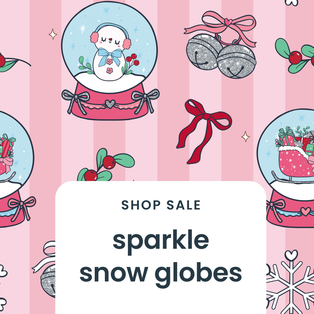 Sparkle Snow Globes Christmas Apparel & PJ Print - Shop Now