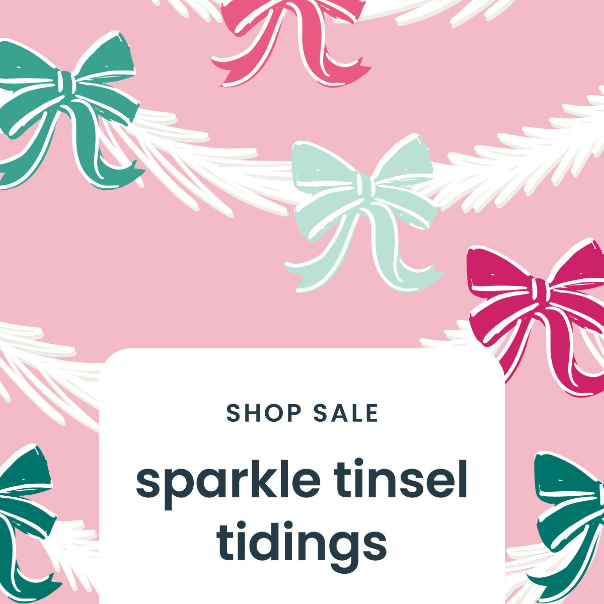 Sparkle Tinsel Tidings Christmas Apparel & PJ Print - Shop Now